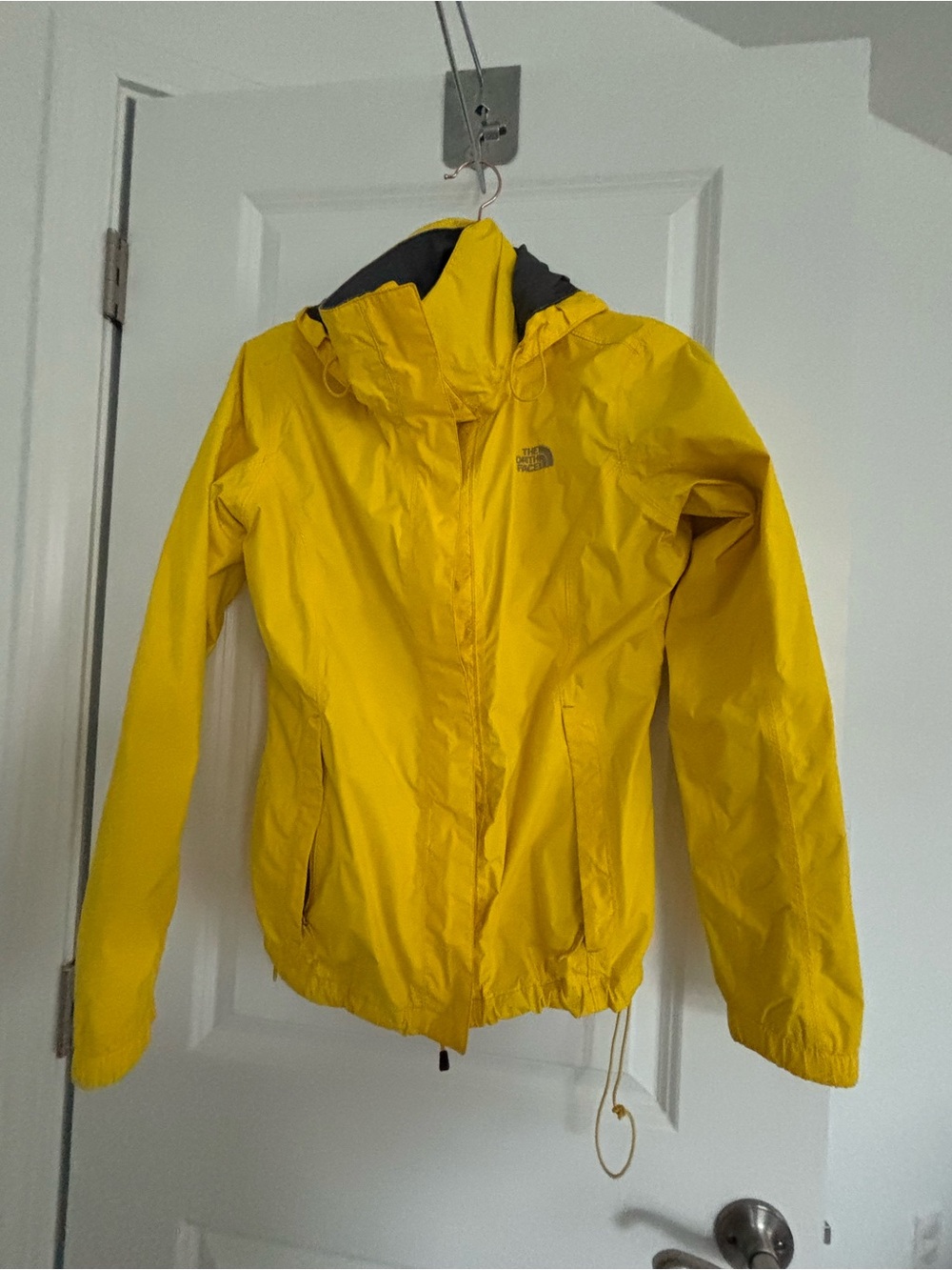The North Face Women's Yellow Hooded Rain Jacket